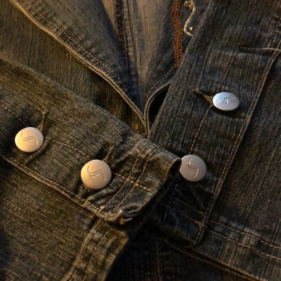 Vintage SIDE STREET Butterfly Motif Denim Jacket - Picture 7 of 9